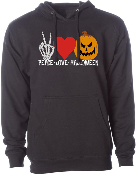 Peace Love Halloween Unisex Hoodie